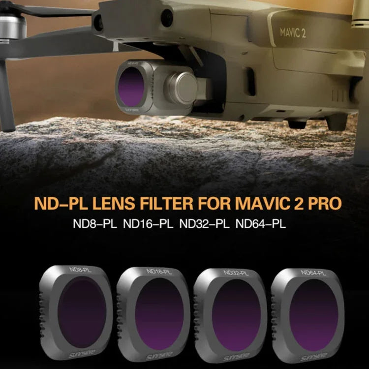 Sunnylife M2P-FI538 ND8-PL + ND16-PL + ND32-PL + ND64-PL ND-PL 鏡頭濾鏡 適用於 DJI Mavic 2 Pro