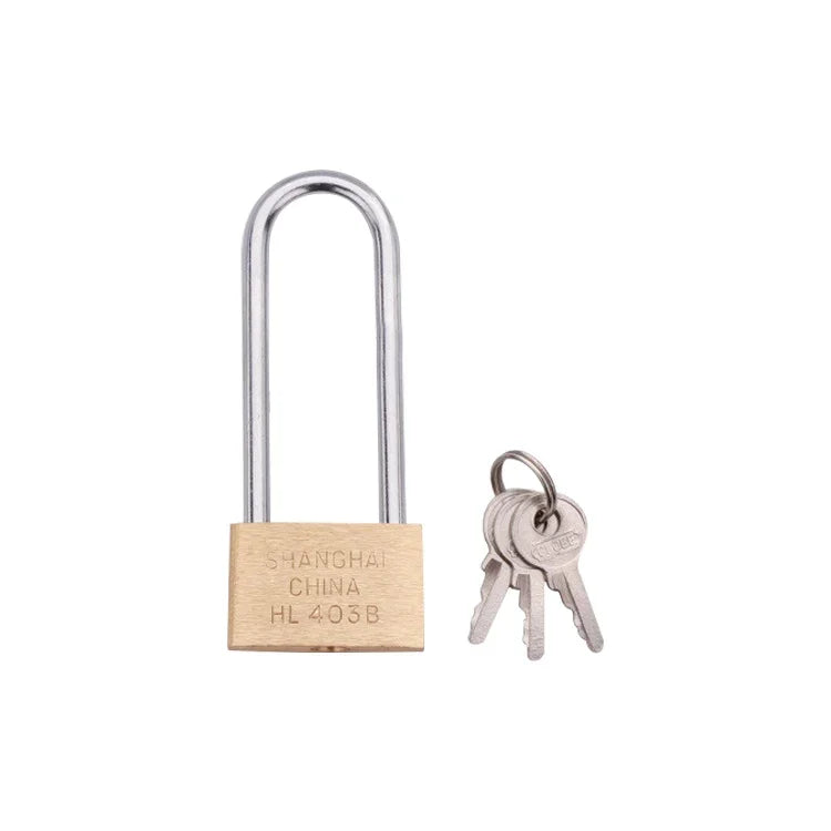 Copper Padlock Small Lock, Style: Long Lock Beam, 30mm Not Open, Long, 30mm Not Open