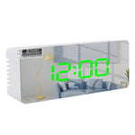 TS-S69-R 多功能 LED 鬧鐘 電池/插電充電雙用化妝鏡時鐘，TS-S69-G，TS-S69-HW