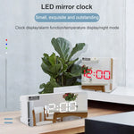 TS-S69-R 多功能 LED 鬧鐘 電池/插電充電雙用化妝鏡時鐘，TS-S69-G，TS-S69-HW