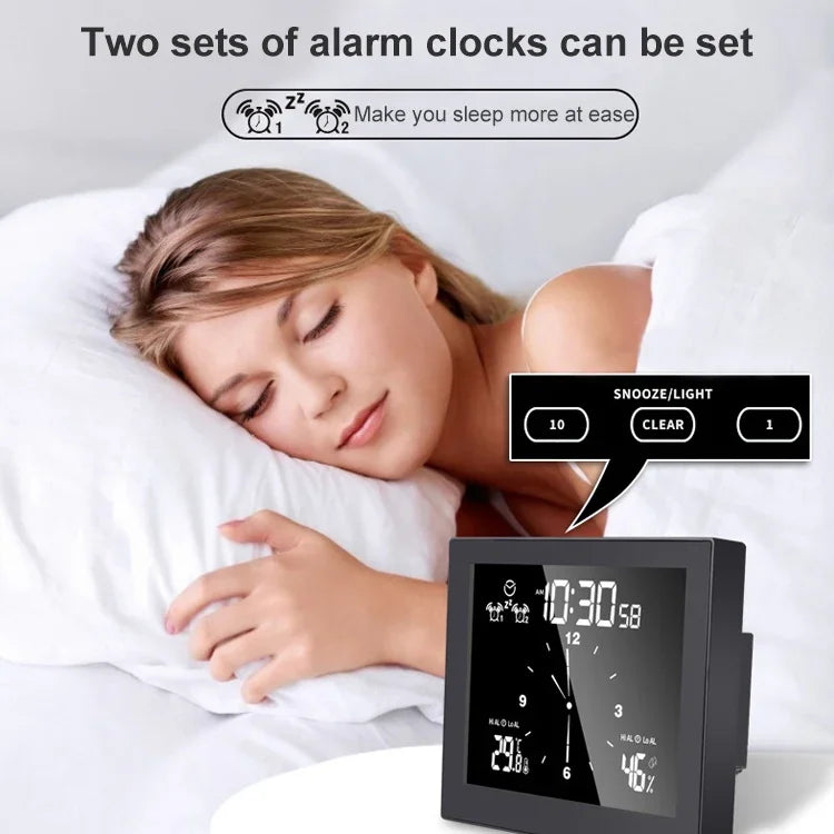 TS-WP10-W 防水浴室壁掛時鐘計時器家用溫度計濕度計，TS-WP10-W，TS-WP10-B
