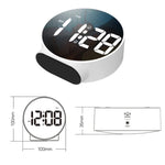 8816 LED鏡面圓形雙用鬧鐘，8816（黑色），8816（白色）