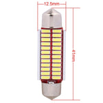 2 PCS 41mm 2W 240LM White Light 24 LED SMD 4014 Error Free License Plate Lights Car Light Bulb, 41mm
