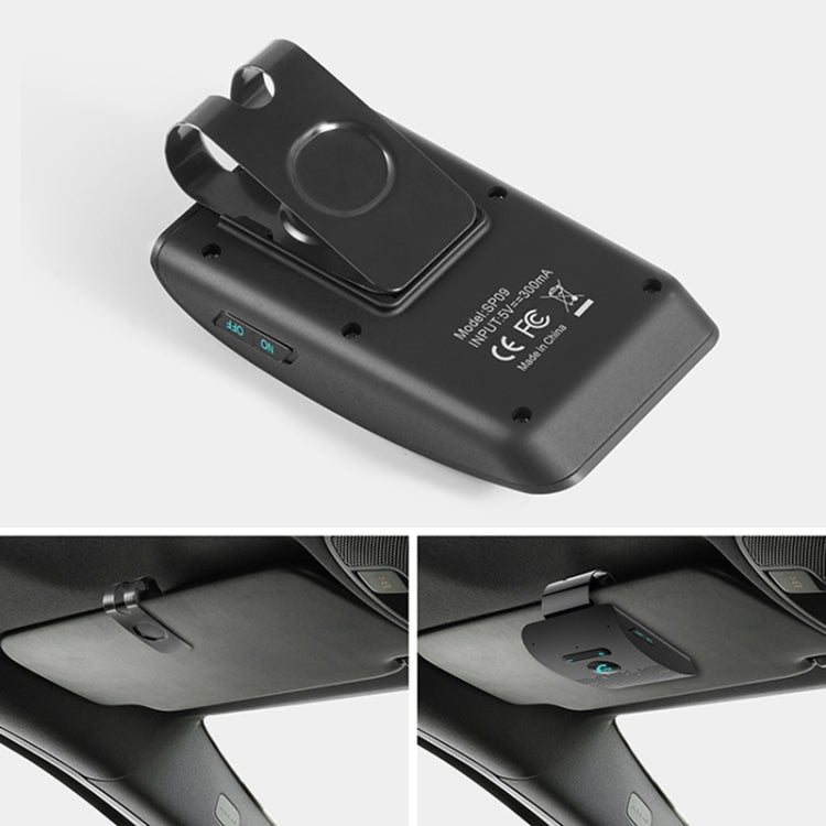 SP09 多點無線藍牙V4.2免持車用套件喇叭，支援語音播報與震動感應