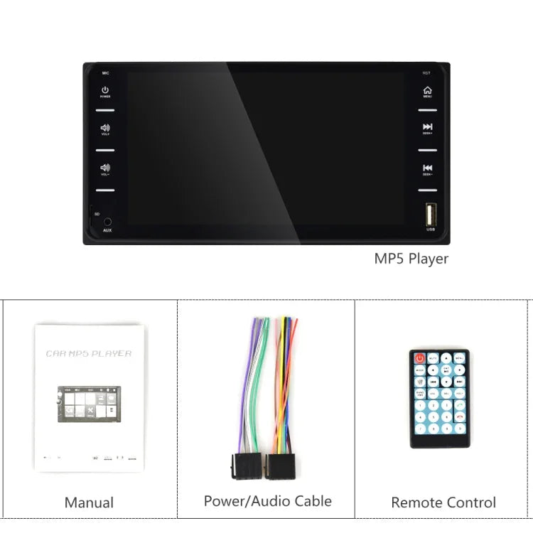 848V 16 7吋多點觸控屏汽車GPS導航儀，支持TF卡/USB/AUX/MP5播放器/安卓及iPhone鏡像連接，848V