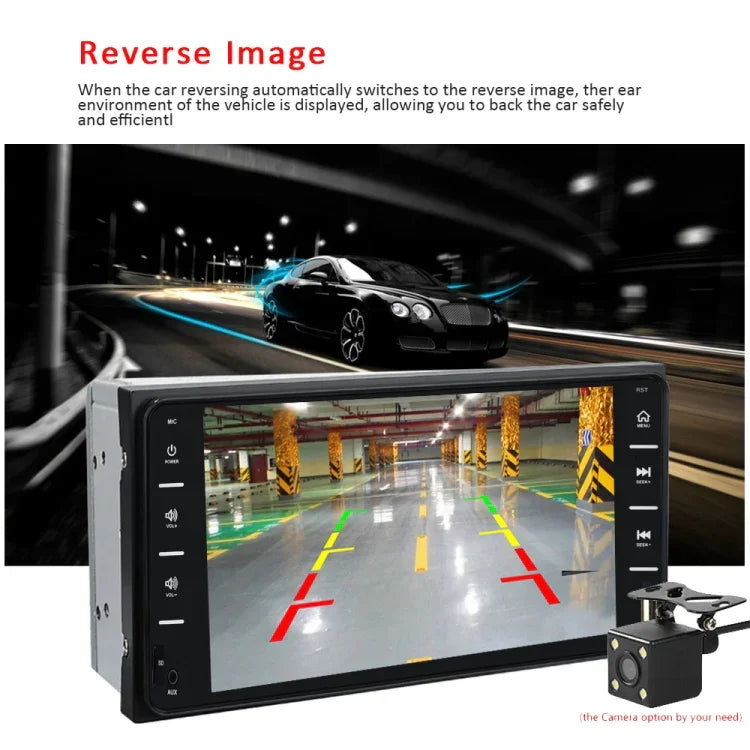 848V 16 7吋多點觸控屏汽車GPS導航儀，支持TF卡/USB/AUX/MP5播放器/安卓及iPhone鏡像連接，848V