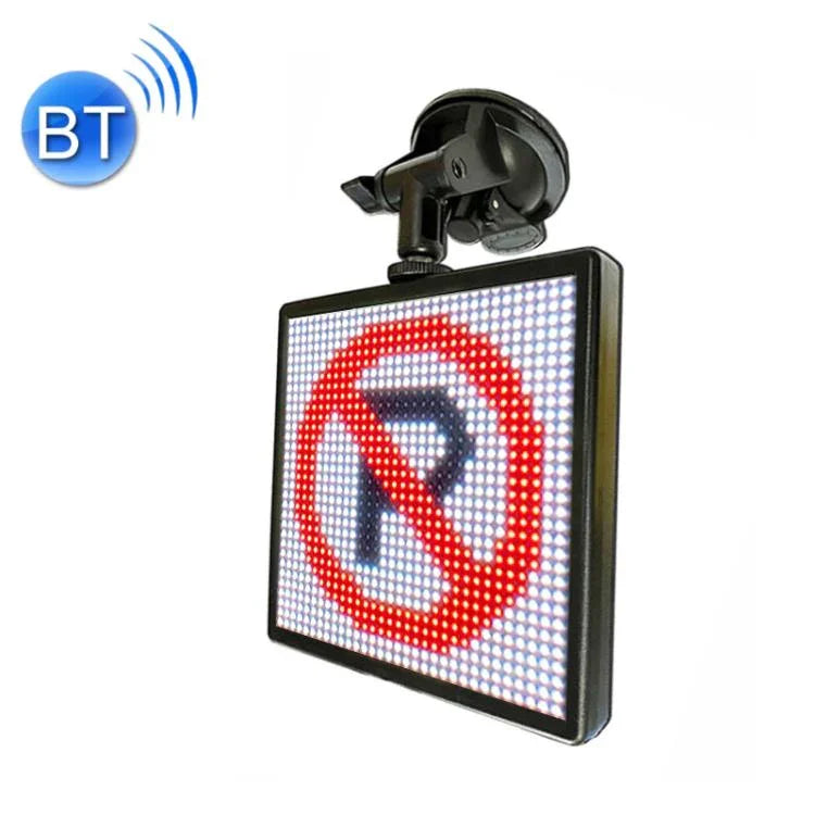 32x32 Pixel Full Color Wireless Bluetooth APP Control Emoticon Smile Faces LED Car Sign LED Display Lighting Board, 32x32 Pixel Car Charging