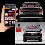 32x32 Pixel Full Color Wireless Bluetooth APP Control Emoticon Smile Faces LED Car Sign LED Display Lighting Board, 32x32 Pixel Car Charging