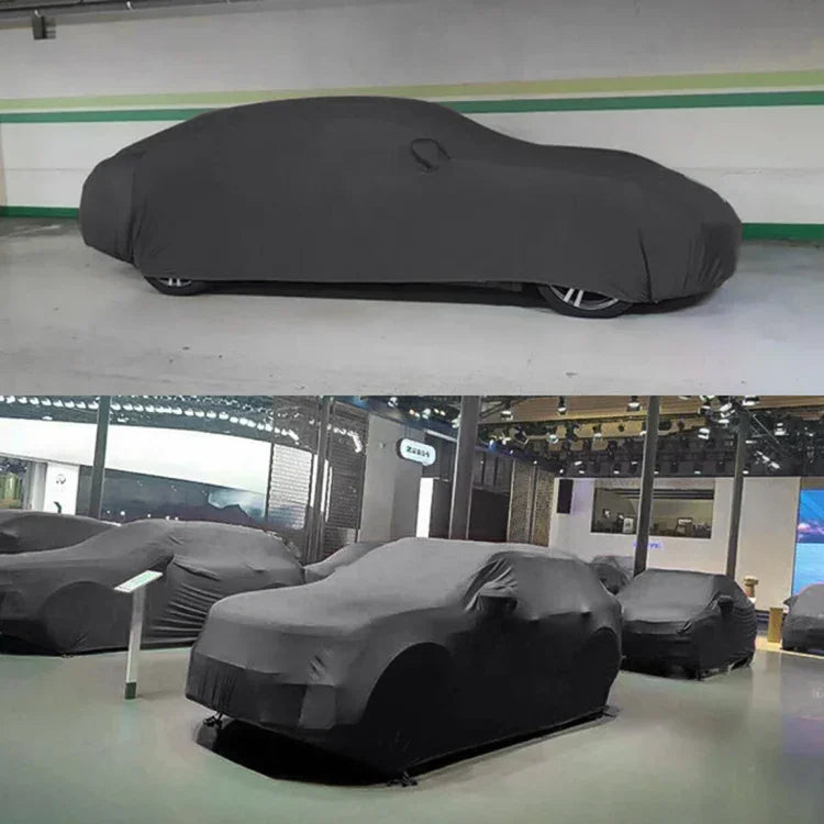 防塵防紫外線隔熱彈力棉轎車車罩，尺寸：M，4.65m~4.89m
