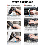 Car 2 in 1 Diagnostic Tool Brake Fluid Liquid Tire Pressure Tester, 2 in 1 Diagnostic Tool