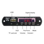 車用12V音頻MP3播放器解碼板 FM收音機 TF USB 3.5毫米AUX，無藍牙和錄音功能，無藍牙和錄音功能