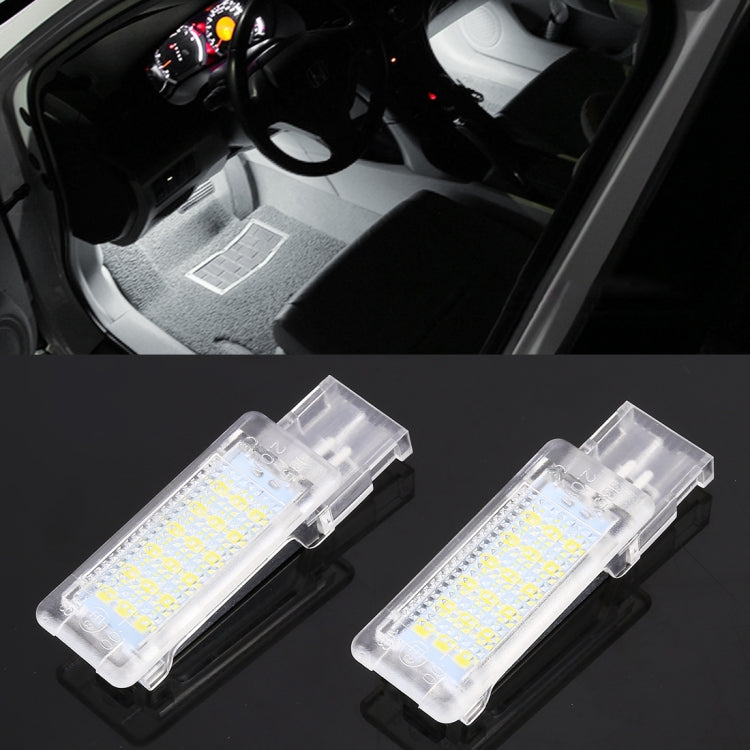 2 PCS DC12V / 1.5W / 6000K / 100LM Car Foot Nest Lights Footwell Lamp Seat Lamp 18LEDs SMD-3528 Lamps for Volkswagen, Car Foot Nest Lights