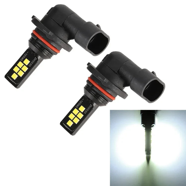 2 件裝 9005 DC9-16V / 3.5W / 6000K / 320LM 汽車霧燈 12LEDs SMD-ZH3030 燈，帶恆流，9005