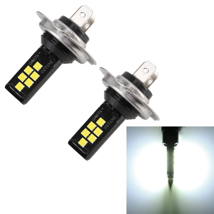 2 PCS H7 DC9-16V / 3.5W / 6000K / 320LM Car Auto Fog Light 12LEDs SMD-ZH3030 Lamps, with Constant Current, H7