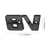 V8 Connect Shape Car Metal Body Decorative Sticker, Size : S, V8 Connect Shape, Size : S (Black), V8 Connect Shape, Size : S (Silver)