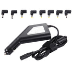 筆記型電腦電源 90W 通用車用充電器，附 8 個電源轉接頭及 1 個 USB 埠，適用 Samsung、Sony、Asus、Acer、IBM、HP、Lenovo，車用充電器