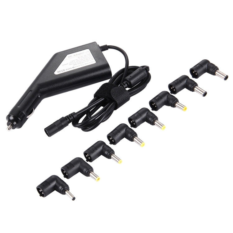 筆記型電腦電源 90W 通用車用充電器，附 8 個電源轉接頭及 1 個 USB 埠，適用 Samsung、Sony、Asus、Acer、IBM、HP、Lenovo，車用充電器