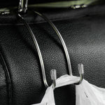 2 PCS Metal Headrest Car Hooks, Gold