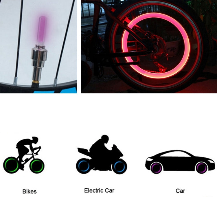 2個帶電池車輪胎燈，適用汽車/摩托車/自行車