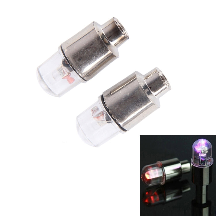 2個帶電池氣門蓋燈，適用汽車/摩托車/自行車