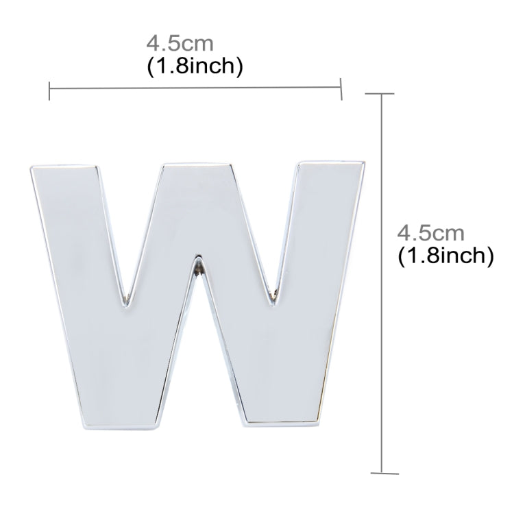 Car Vehicle Badge Emblem 3D English Letter Self-adhesive Sticker Decal, Size: 4.5*4.5*0.5cm, W, B, M, X, C, N, D, O, E, P, F, Q, G, R, H, S, I, T, A, J, U, Y, K, V, Z, L