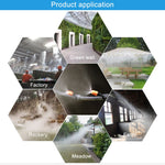 Outdoor Lawn Garden PE Mist Watering Line Misting Cooling System with 6 x Mist Nozzles, Length: 6m, Length: 6m