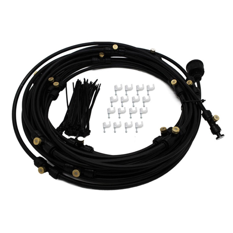 Outdoor Lawn Garden PE Mist Watering Line Misting Cooling System with 6 x Mist Nozzles, Length: 6m, Length: 6m
