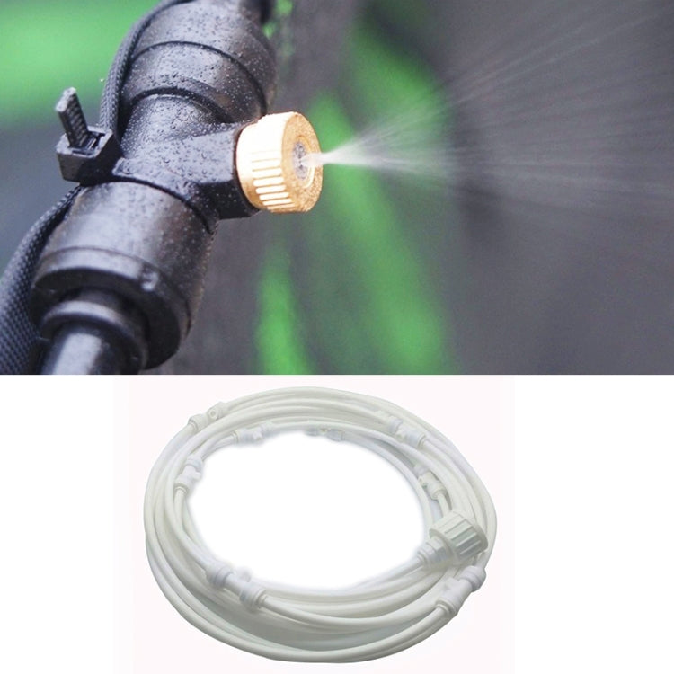 Outdoor Lawn Garden PE Mist Watering Line Misting Cooling System with 6 x Mist Nozzles, Length: 6m, Length: 6m