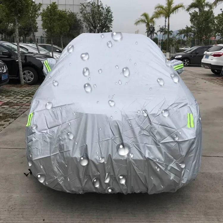 PEVA防塵防水防曬SUV車罩附警示條，適用長度最高4.7m(183英吋)，183英吋(M)