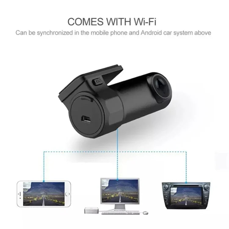 迷你車載行車記錄儀WiFi監控全高清行車攝像機視頻錄製，支持動態檢測，支持TF卡及Android和IOS，K602