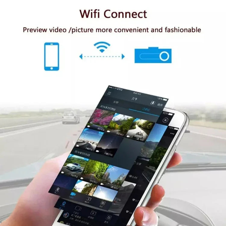 迷你車載行車記錄儀WiFi監控全高清行車攝像機視頻錄製，支持動態檢測，支持TF卡及Android和IOS，K602