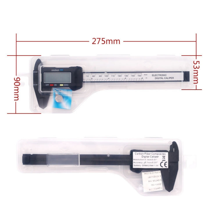 LCD 數字游標卡尺/千分尺，測量範圍：150 mm (6 吋)，CMS5201，CMS5201S