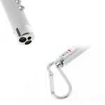2pcs Outdoor Keychain Metal Shell Mini LED Flashlight Laser Light with Money Detecting