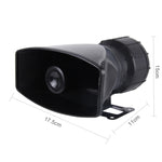 HJS-78005 12V 60W 300dB Car Electric Alarm Air Horn Siren Speaker 5 Sound Tone/ 3 Sound Tone Super Loud With Mic, Cable Length: 60cm, HJS-78005