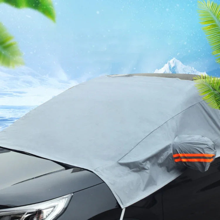 車用擋風玻璃防雪罩遮陽布霜凍防護罩，240 x 210 cm
