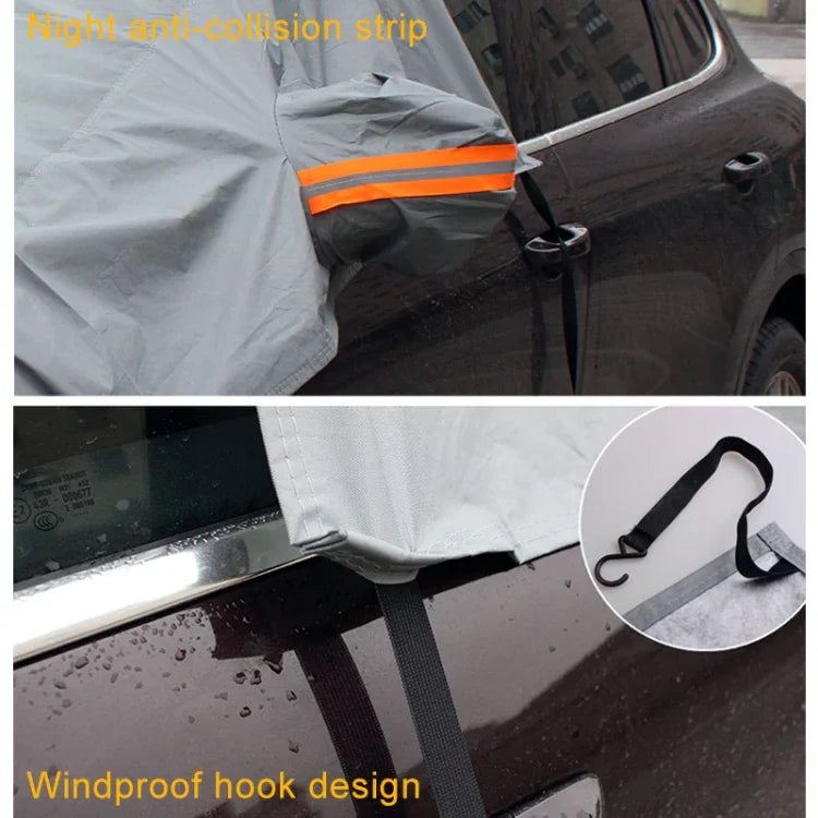車用擋風玻璃防雪罩遮陽布霜凍防護罩，240 x 210 cm