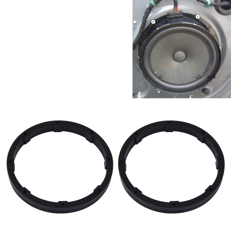 2 PCS 6.5 inch Car Auto ABS  Loudspeaker Base Protection Solid Cover Holder Mat, Inner Diameter: 14.5cm, Universal 6.5 inch