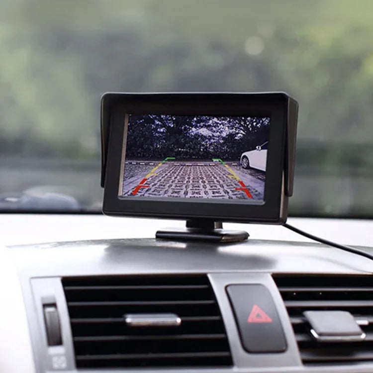 Universal 4.3 inch Car High Definition Monitor with Adjustable Angle Holder, Support Reverse Automatic Screen Function, 4.3 inch