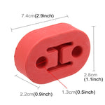 Universal Car Two Holes Adjustable Rubber Mounting Bracket Exhaust Tube Hanging Rubber Tube Car Exhaust Pipe Hanging Shackle Hanging Exhaust Hanging From Ear, 2 Holes (Blue), 2 Holes (Red), 2 Holes (Yellow), 2 Holes (Black)