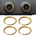 4 PCS Car Outlet Decorative Rings Aluminum Alloy Air Outlet Chrome Trim Ring Car Dashboard  Air Vents Cover Sticker Decoration for Audi A3, For Audi A3