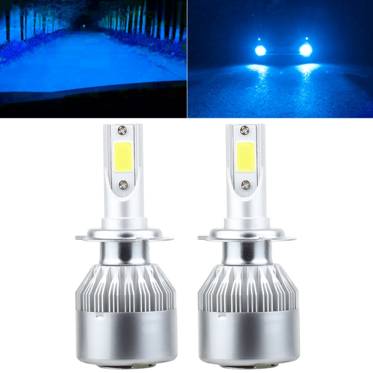 2 PCS H7 18W 1800 LM 8000K IP68 Casnbus Constant Current Car LED Headlight with 2 COB Lamps, DC 9-36V, H7