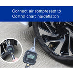 Car Multi-functional Digital LCD Display Tire Air Pressure Inflator Gauge Vehicle Tester Inflation Monitoring, Display Tire Air Pressure