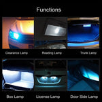 2 PCS 31mm DC12V / 1W / 6000K / 65LM 21LEDs SMD-3014 Car License Plate Light / Dome Light, with Decoder, 1W  31mm