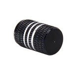 4PCS Metal Plated Circular Shape Universal Tire Valve Stem Cap With White Diamond, Circular Shape