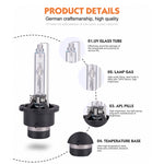 2 PCS D2S 35W 3800 LM 4300K HID Bulbs Xenon Lights Lamps, DC 12V, D2S