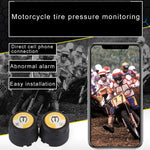 Motorcycle Bluetooth Tire Pressure Monitoring System TPMS Mobile Phone APP Detection 2 External Sensors, TPMS