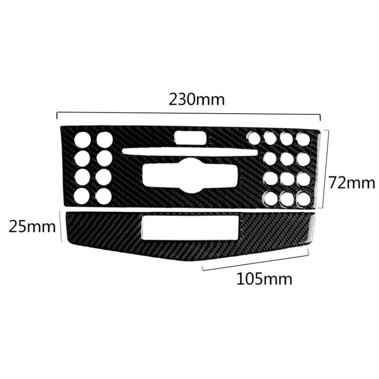 Car Carbon Fiber Center Console Panel Decorative Sticker for Mercedes-Benz W204 C Class 2007-2010, Center Console (C)