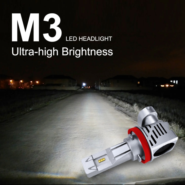 2 PCS M3 H8 / H9 / H11 DC9-32V / 17W / 6500K / 2000LM IP68 Car LED Headlight Lamps, H8 / H9 / H11