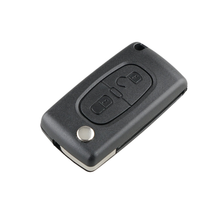 For PEUGEOT 2 Buttons Intelligent Remote Control Car Key with PCF7961 Integrated Chip & Battery & Holder & Slotted Key Blade & ASK Signal, Frequency: 433MHz, 2 Buttons with Slotted Key Blade