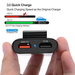 HMQ-C801 1.8m 8A Max 4 Ports USB Car Charger with Extending USB HUB for Front & Back Seat Charging, HMQ-C801